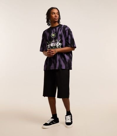 Remera Oversized en Algodón con Estampa Tribal "Speed" 3