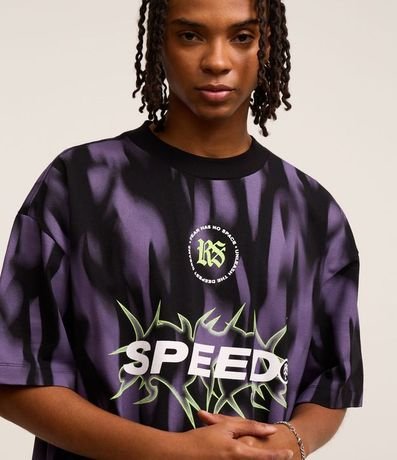 Remera Oversized en Algodón con Estampa Tribal "Speed" 6