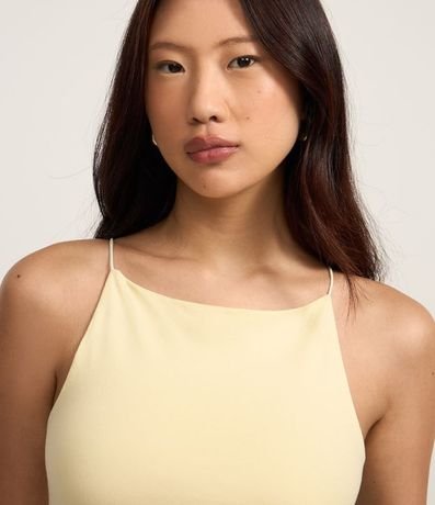 Blusa sin Manga con Escote Halter y Alça Elástico 4