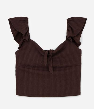 Blusa en Anarruga con Lazo Delantero y Volado en el Bretel Curve & Plus Size 5