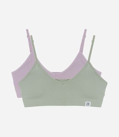 Kit 02 Soutien Sin Copa Sin Aro Seamless Texturizados