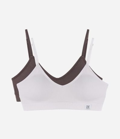 Kit 02 Soutien Sin Copa Sin Aro Seamless Texturizados