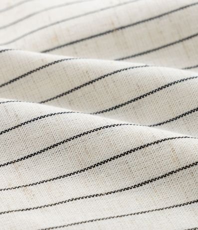 Short en Viscolino Listrado con Lazo en la Cintura y Bolsos Curve & Plus Size 7