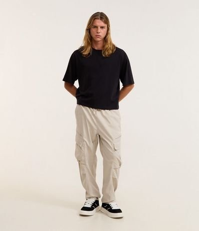 Pantalón Recto con Bolsillo Cargo