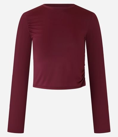 Blusa en Microfibra con Manga Godê y Fruncido 4