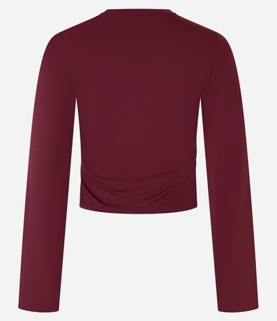 Blusa en Microfibra con Manga Godê y Fruncido 5