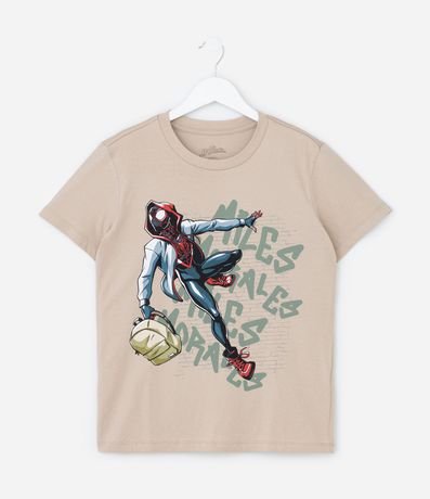 Remera Infantil con Estampa Hombre Araña Miles Morales - Talle 5 a 14 años
