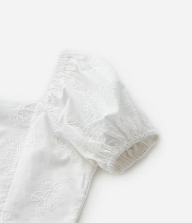 Blusa Infantil Cropped en Tricolina Bordada – Talle 5 A 14 años 6