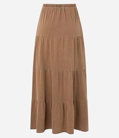 Pollera Evasê New Midi en Algodón Desteñido con Volados 6