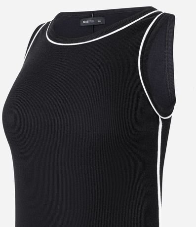 Musculosa en Rib con Frisos Contrastantes 6