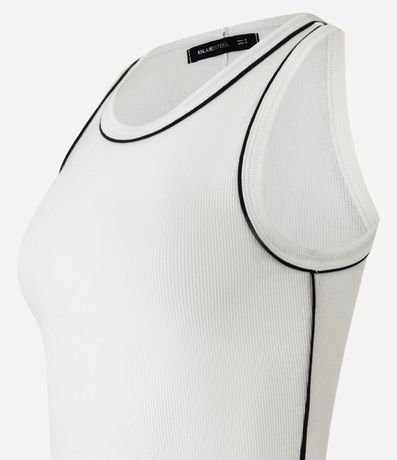 Musculosa en Rib con Frisos Contrastantes 5