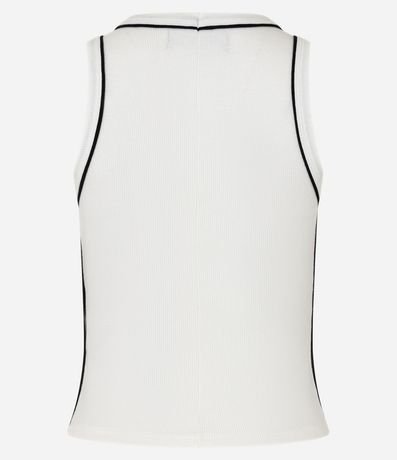 Musculosa en Rib con Frisos Contrastantes 6