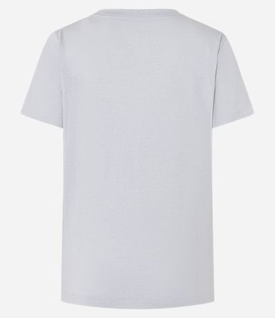 Blusa Alargada Básica en Algodón con Cuello Redondo y Manga Corta 7