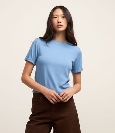 Blusa Básica en Viscosa con Manga Dobrada 5