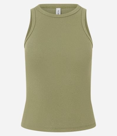 Blusa Musculosa Básica en Rib con Ligera Textura 5