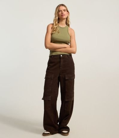 Blusa Musculosa Básica en Rib con Ligera Textura 3