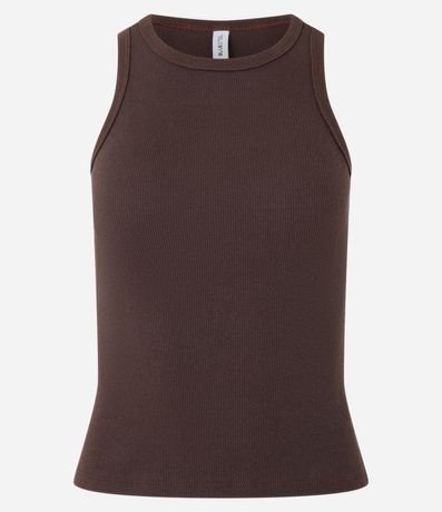 Blusa Musculosa Básica en Rib con Ligera Textura 4