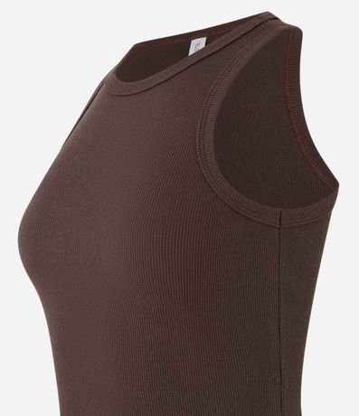 Blusa Musculosa Básica en Rib con Ligera Textura 5