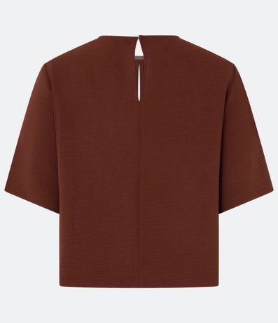 Blusa en Crepé con Cuello Redondo y Cutout 7