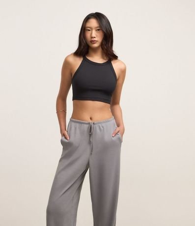 Pantalón en Rib con Lazo en La Cintura 4