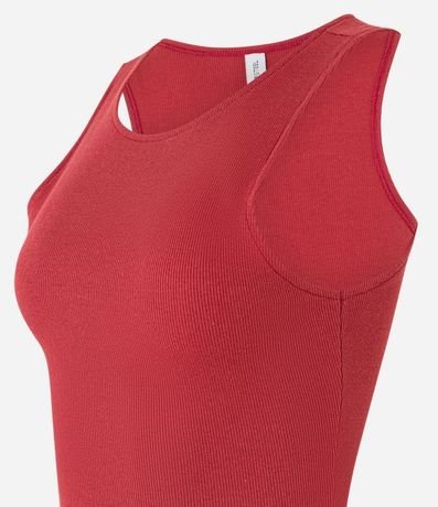 Blusa Cropped sin Mangas en Algodón Acanalado 7