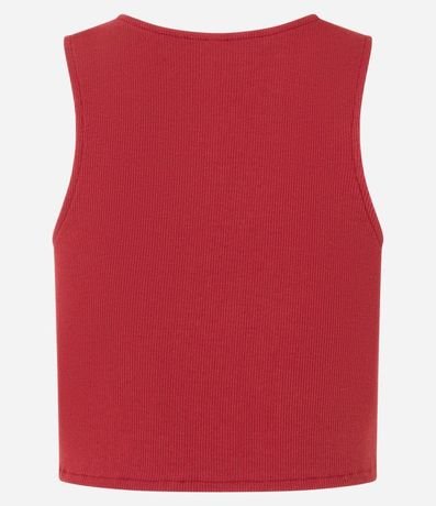 Blusa Cropped sin Mangas en Algodón Acanalado 8