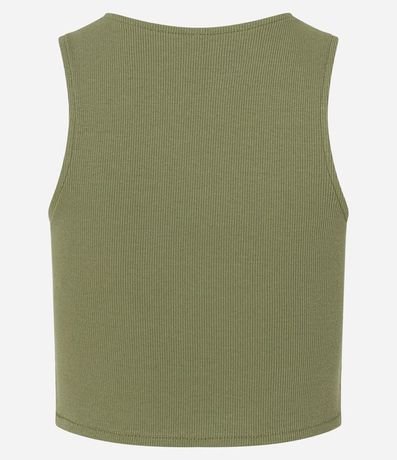 Blusa Cropped sin Mangas en Algodón Acanalado 8