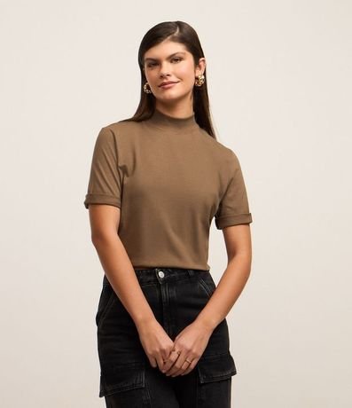 Remera en Algodón con Cuello