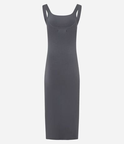 Vestido Midi en Algodón con Escote Cuadrado 5