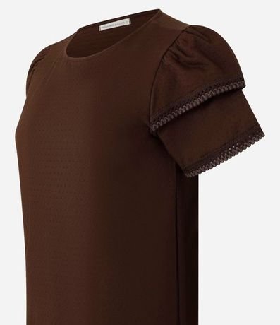 Blusa en Algodón con Detalle en Efecto Ganchillo en la Manga 6