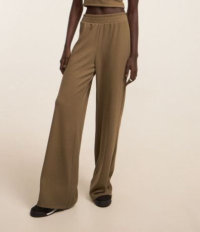 Pantalón Recto en Rib Texturizada 2