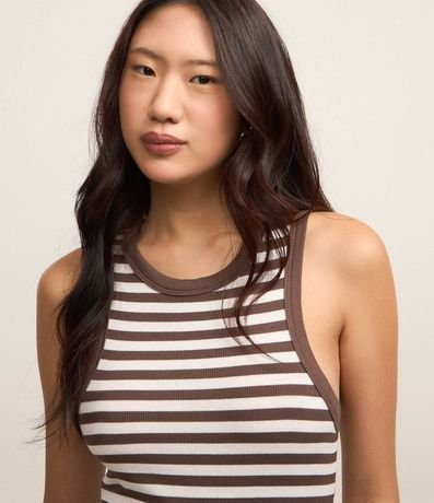 Vestido Midi en Rib Rayada 2