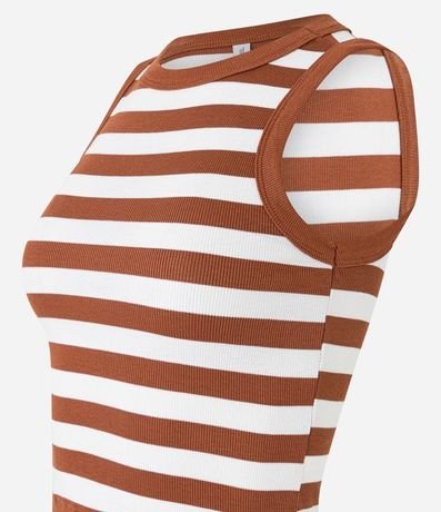 Blusa Musculosa en Viscosa Rayada y con Textura 6