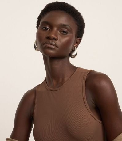 Body Básico en Rib con Cuello Halter 4