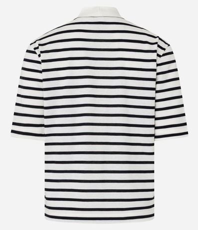 Remera en Algodón con Cuello Alto y Rayas 5