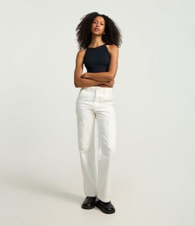 Blusa en Rib con Cuello Halter 2