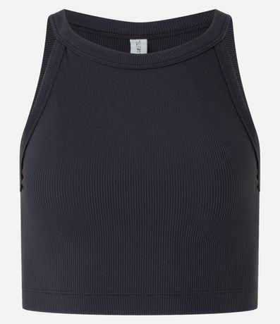 Blusa en Rib con Cuello Halter 4