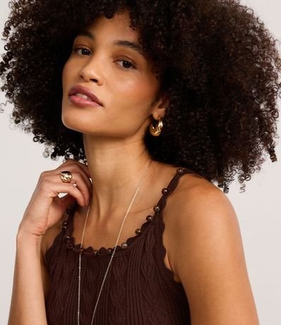 Blusa en Punto con Escote Canoa con Adornos 3