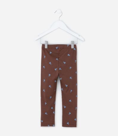 Pantalón Legging Infantil Acanalada con Estampa Tulipa - Tam1 a 6 años 2