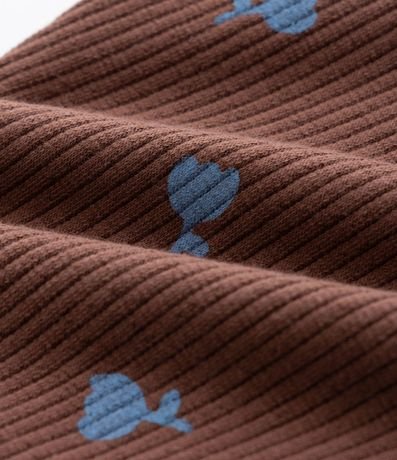 Pantalón Legging Infantil Acanalada con Estampa Tulipa - Tam1 a 6 años 3