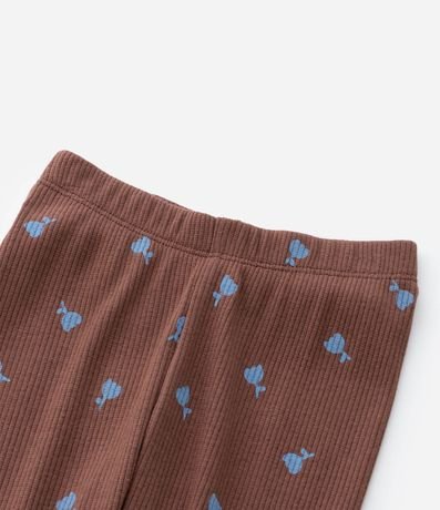Pantalón Legging Infantil Acanalada con Estampa Tulipa - Tam1 a 6 años 5