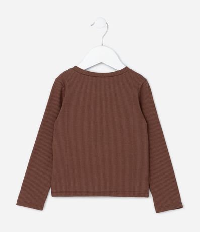 Blusa Infantil Acanalada con Bordado Tulipa - Talle 1 a 6 años 2