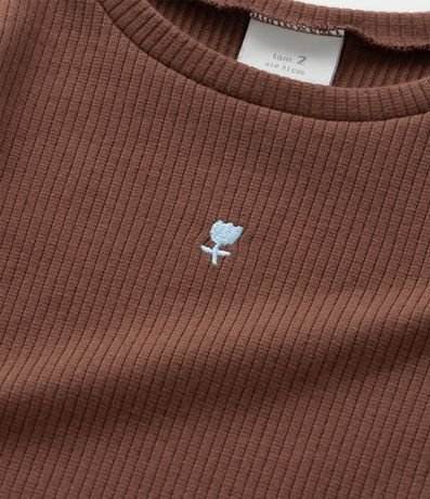 Blusa Infantil Acanalada con Bordado Tulipa - Talle 1 a 6 años 4
