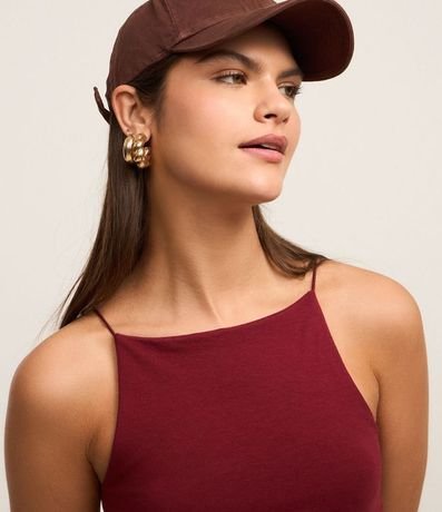 Blusa sin Manga con Escote Halter y Alça Elástico 3