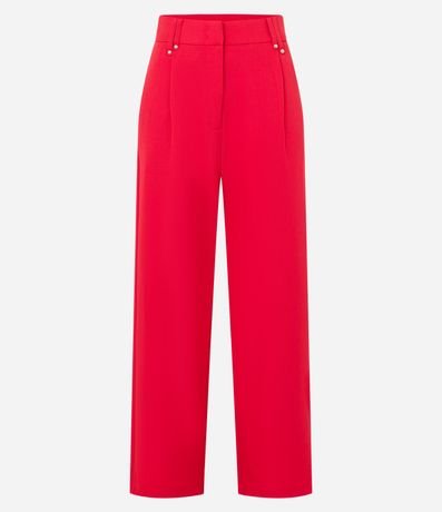 Pantalón Wide Leg Sastrería con Cintura Doble y Detalle de Remache 5