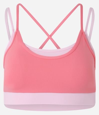 Top Deportivo en Microfibra con Superposición Bicolor 4