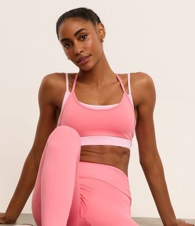 Top Deportivo en Microfibra con Superposición Bicolor 1