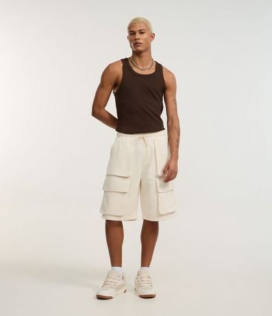 Bermuda Baggy en Algodón con Bolsillo Cargo 1