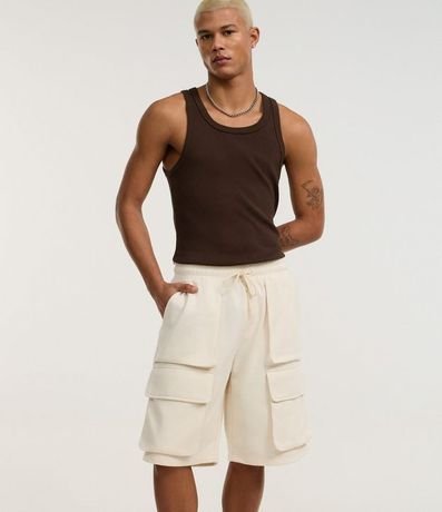 Bermuda Baggy en Algodón con Bolsillo Cargo 4