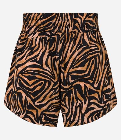 Salida de Playa Short en Chiffon con Estampa Animal Print Zebra 6